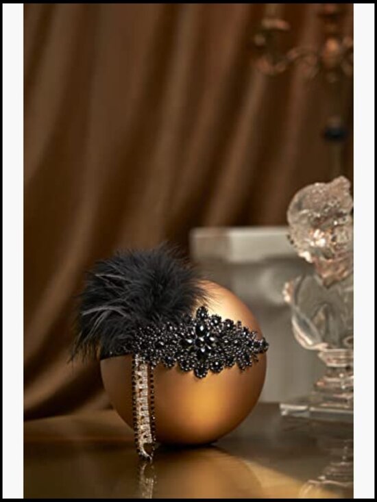 Flapper Feather Headpiece with Crystal Rhinestones Roaring 20s Gatsby Party main image 4
